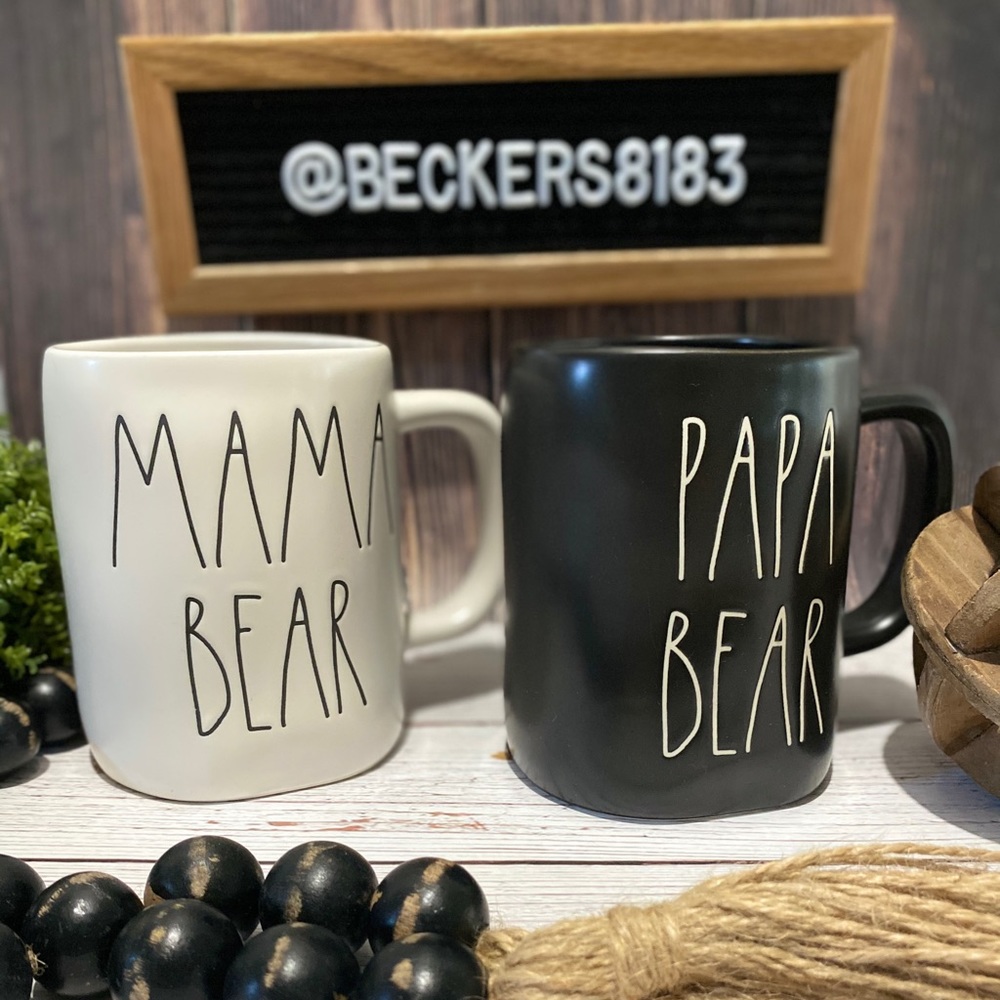 RAE DUNN | “MAMA BEAR” “PAPA BEAR” Mug Set